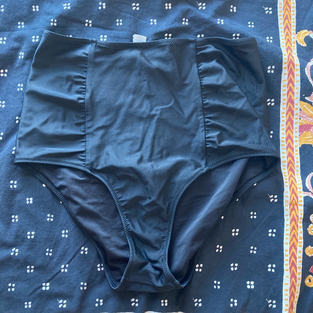 Aerie High-waisted Bikini Bottom — Black Size Medium